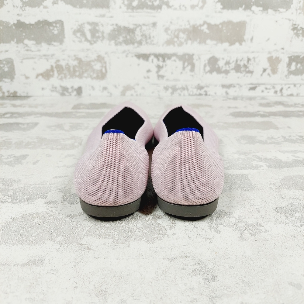 New Rothy's The Flat Pink Knit Pointy Toe Slip On Loafers W27 - Picture 2 of 9